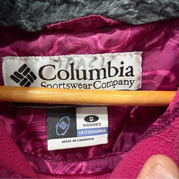 Columbia Interchange Women’s Pink 3-in-1 Ski Jacket — Size Small - Picture 2 of 5